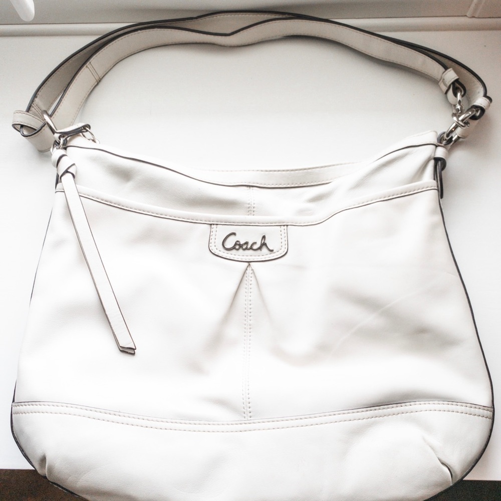 COACH Ivory Shoulder Purse